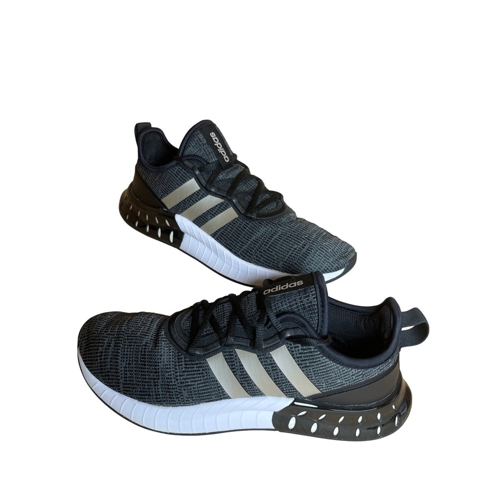 Adidas Kaptir Super  Running Shoes Black Grey Gold Sporty Sneakers Size 9.5